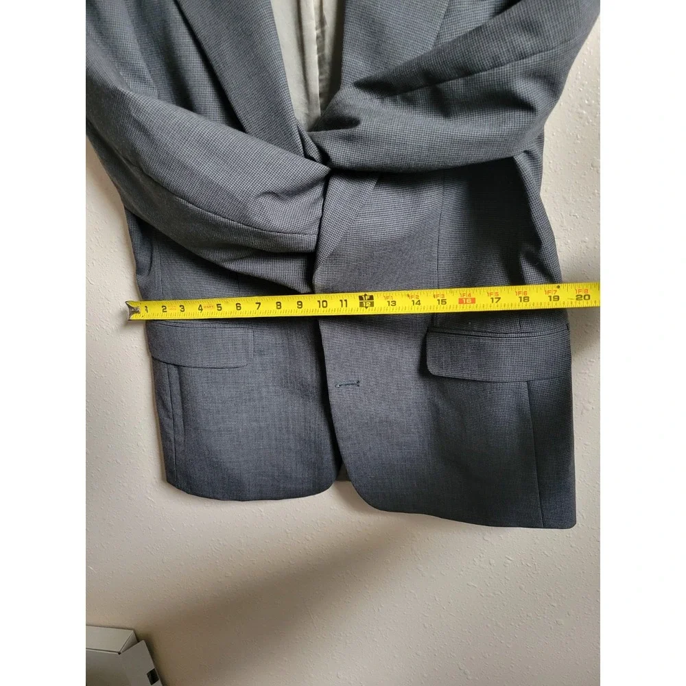 Fiori Men's Gray Mens Suit‎ Jacket Two-Button Notch Lapel Blazer